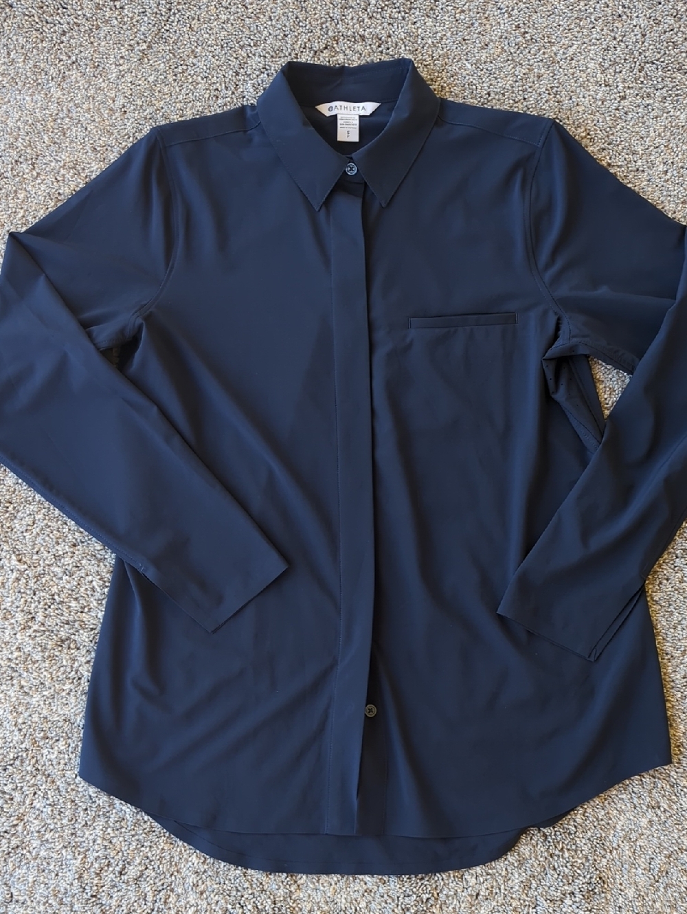 Athleta Urbanite Long Sleeve Top - Navy S